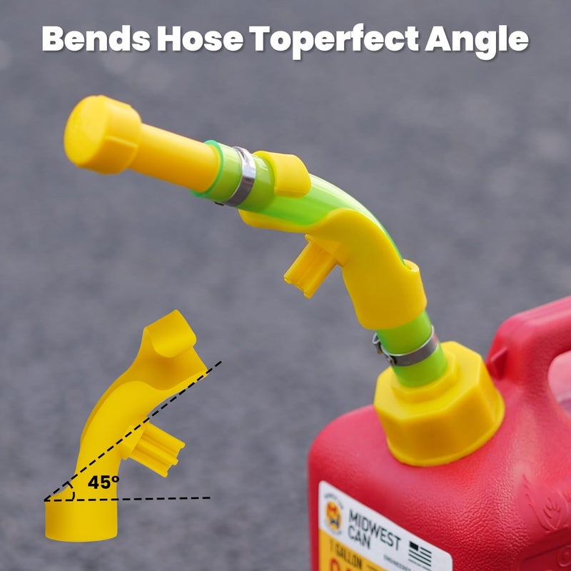mapleza 3 PCS 11.75" Gas Can Spout Replacement with 3 PCS Hose Benders Compatible with Midwest Scepter Gas Cans PVC Gas Hoses Fit for 1/2/5/10 Gallon Fuel Jugs That Feature 1.75"-1.8" - Image 4